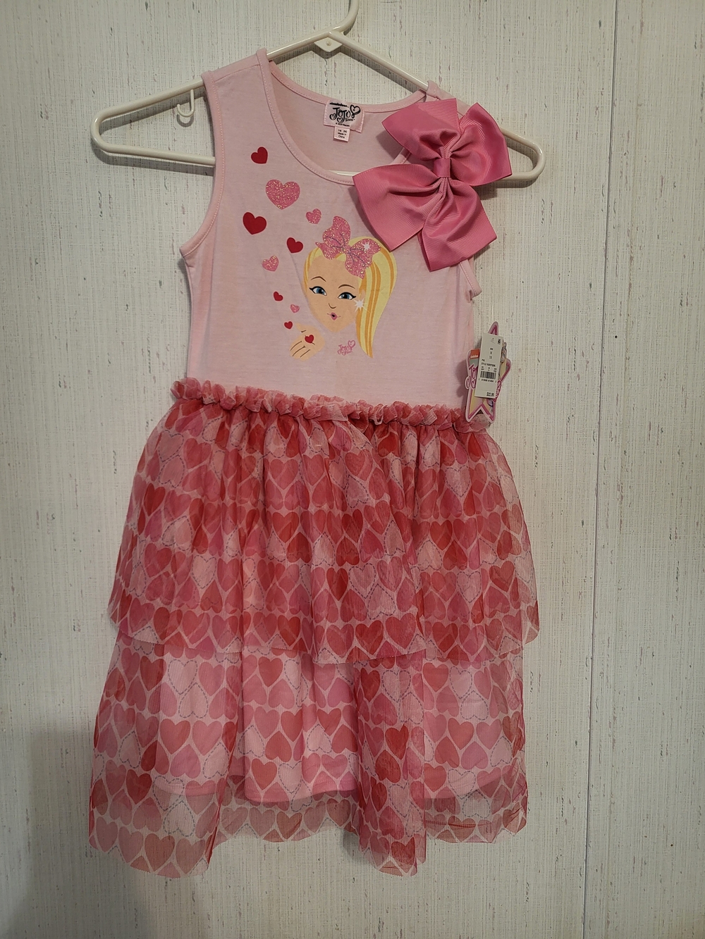 Nickelodeon Jojo Siwa Little Girls Dress Pink Size 7/8 NWT Sleeveless